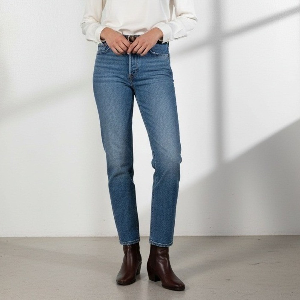 Levi's Premium‎ Wedgie Straight Jeans Womens 25 Blue Denim High Rise Vintage Fit